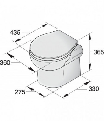 Toilet type SMTO2S12, 12 V