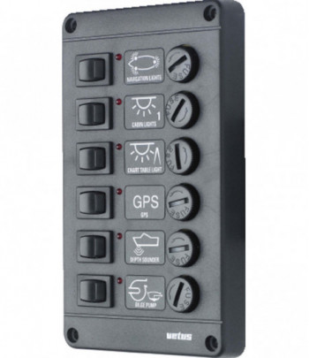 Switch panel type P6, 12 Volt